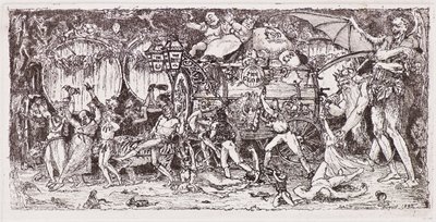 4匹の虎が描くワイン樽 作： John Duncan