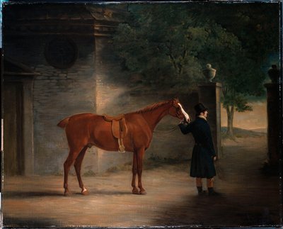 中庭のハンターと花婿、1816年 作： John E. Ferneley