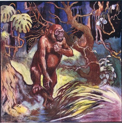 私たちの前に巨大なゴリラが立っていた (色リソ) 作： John Edwin Noble