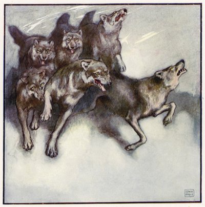 私は彼らの息さえも感じ、彼らの嗅ぐ匂いを聞いた（color litho） 作： John Edwin Noble