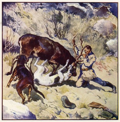 喧嘩は観客にとって興味深く、スリリングだっただろう (カラーリソ) 作： John Edwin Noble