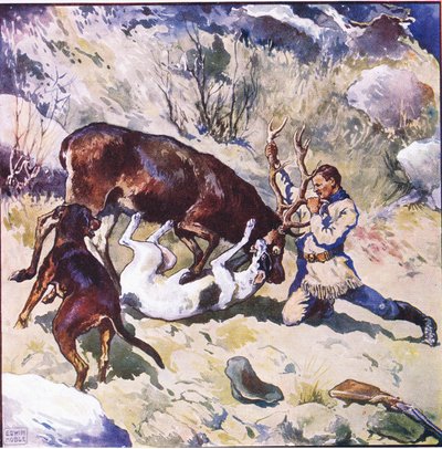 喧嘩は観客にとって興味深く、スリリングだっただろう (カラーリソ) 作： John Edwin Noble