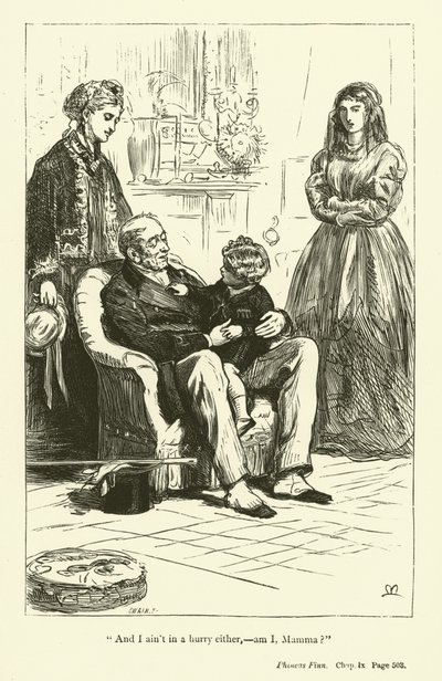 アンソニー・トロループ著「フィニアス・フィン」のイラスト（彫刻）。 作： John Everett (after) Millais