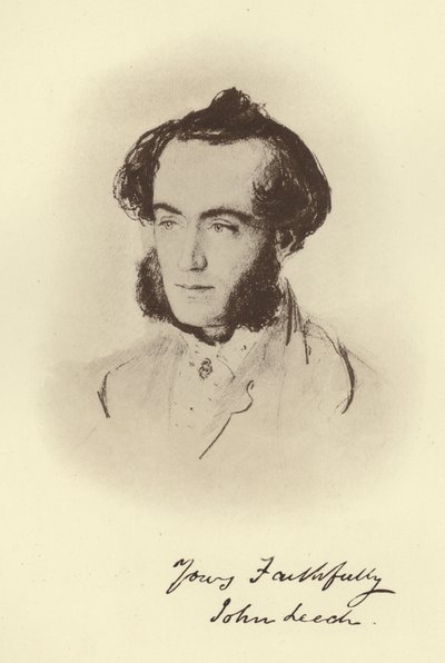 John Leech（モノクロ写真 作： John Everett (after) Millais