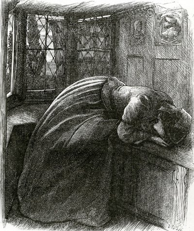 テニソンの詩」よりマリアナ 作： John Everett (after) Millais