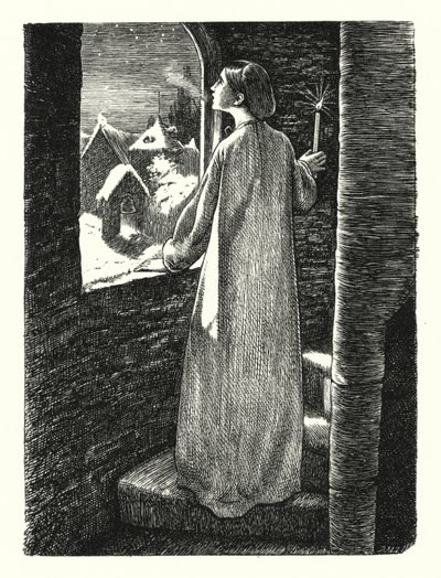 聖アグネスの晩餐会（彫刻 作： John Everett (after) Millais