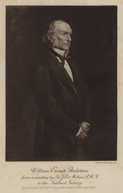 ウィリアム・エワート・グラッドストーン（英国自由党の政治家・首相）（グラビア 作： John Everett (after) Millais