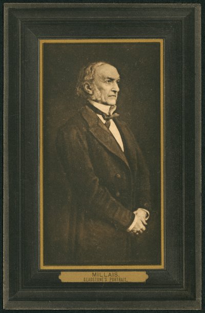 ウィリアム・グラッドストーン（英国首相）（リトグラフ 作： John Everett (after) Millais