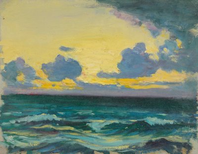 海景、19世紀後半から20世紀半ば（紙に油彩） 作： John Everett