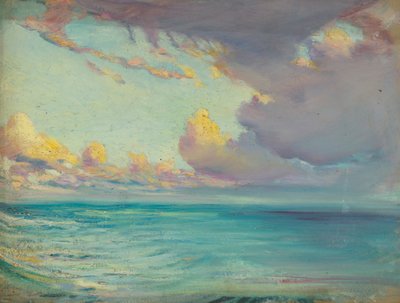 海景、19世紀後半から20世紀半ば（紙に油彩） 作： John Everett