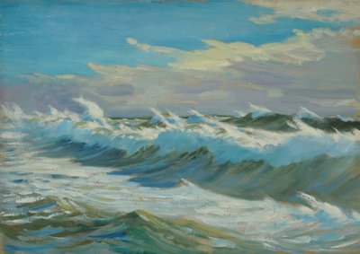 海景、19世紀後半から20世紀半ば（紙に油彩） 作： John Everett