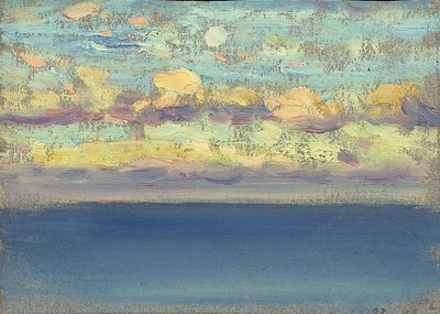 海景、20世紀初頭から半ば（油彩、紙） 作： John Everett
