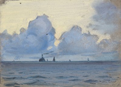 海景、19世紀後半から20世紀半ば（水彩、グワッシュ、グラファイト、紙） 作： John Everett