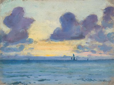 海景、19世紀後半から20世紀半ば（水彩、黒鉛、紙） 作： John Everett