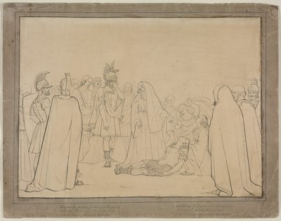 ウェルギリウスの「アエネイス」より、パラスの死体を見せるアエネアス 作： John Everett Millais