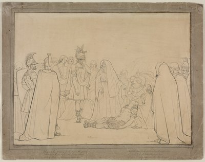 バーネイス・アエネイド、1843年からのパラスの遺体を示したアイネイアス 作： John Everett Millais