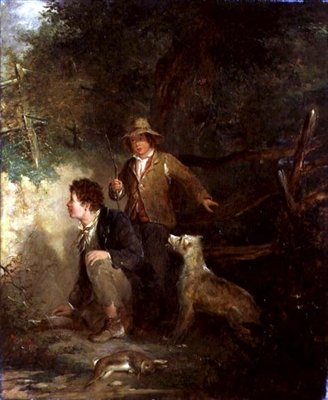 Boys Rabbiting」（油彩・キャンバス 作： John Everett Millais