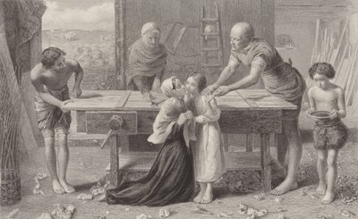 両親の家のキリスト 作： John Everett Millais