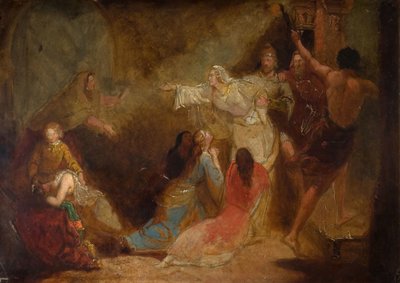 1847年、オド大司教の命令でエルギバが接収される。 作： John Everett Millais
