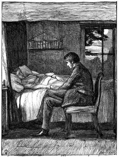 オーウェンメレディスによる詩「最後の言葉」のイラスト、1860年。 作： John Everett Millais