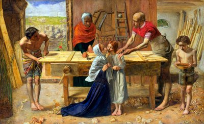 実家でのイエス（大工の工房） 作： John Everett Millais