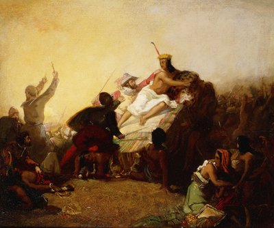 ペルーのインカを占領したピサロ、1846年 作： John Everett Millais