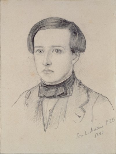 チャールズ・オールストン・コリンズの肖像（1850年 作： John Everett Millais