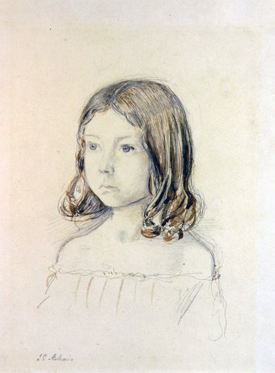 メアリー・ガートルード・ホームズの肖像 作： John Everett Millais