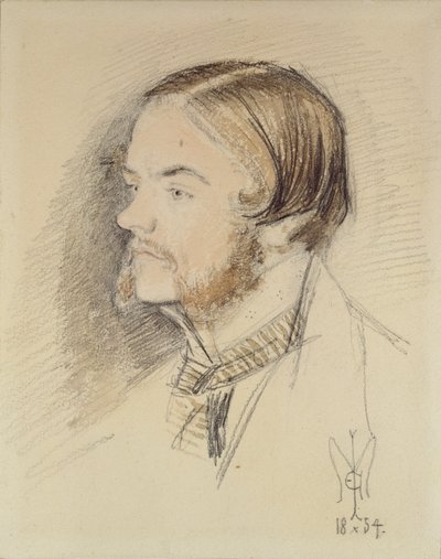 ウィリアム・ホルマン・ハントの肖像（1854年 作： John Everett Millais