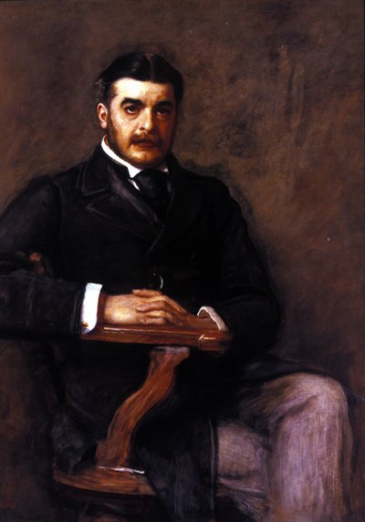 アーサー・シーモア・サリバン卿（1842 - 1900）。J.E.ミレイによる絵画。ナショナル・ポートレート・ギャラリー（ロンドン）。 作： John Everett Millais