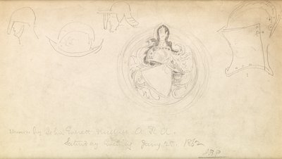紋章のスケッチ、1862 作： John Everett Millais