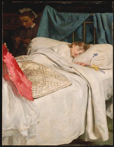 睡眠、1865年頃 作： John Everett Millais