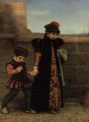 聖テレサの少女時代」（油彩・キャンバス 作： John Everett Millais