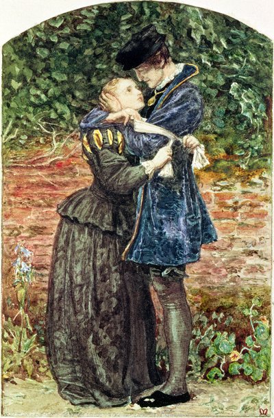 ユグノー、1852（紙にトイレ、ペン、インク、ガッシュ）（19693も参照） 作： John Everett Millais
