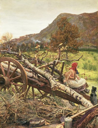 冬の燃料 作： John Everett Millais
