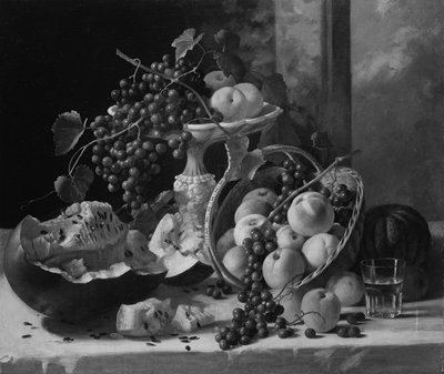果物のある静物画、1857年頃 作： John F. Francis