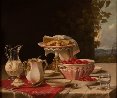 イチゴとクリーム、1879 作： John F. Francis