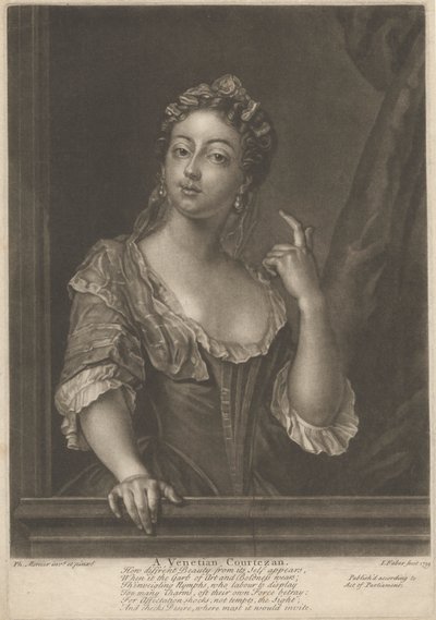 ベネチアの娼婦 作： John Faber the younger