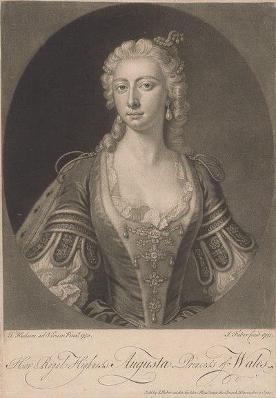 ウェールズのオーガスタ王女殿下、1751 年 作： John Faber the younger