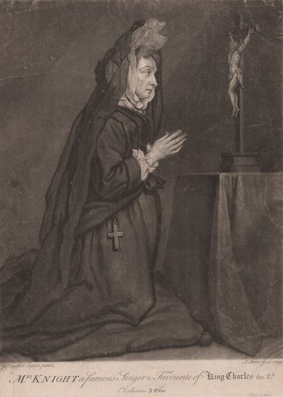 Mrs. Knight, uma cantora famosa e favorita do rei Charles II 作： John Faber the younger