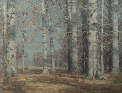 秋のブナ、c.1908-1915（キャンバスに油彩） 作： John Fabian Carlson