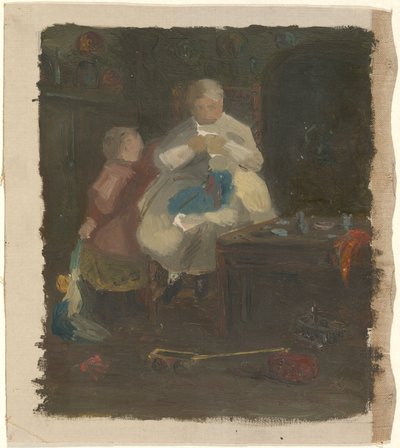 女性と子供 作： John Ferguson Weir