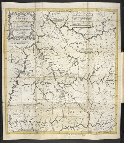 ケンタッキー州の地図、ディスカバリー、入植地、現在のケンタッキー州 作： John Filson