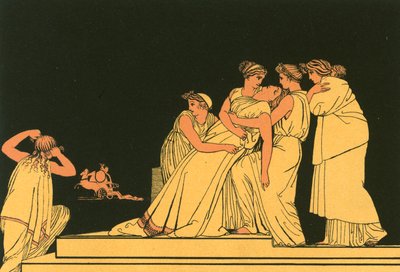 壁に失神するアドロマケ 作： John Flaxman