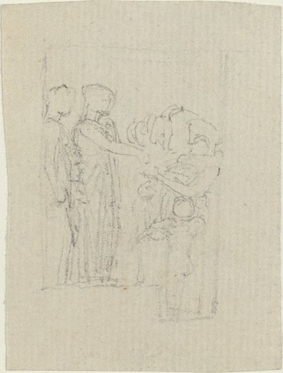 Beggars at a Door (Yarborough Monument の習作) 作： John Flaxman