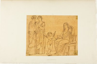 キューピッドと3人の女 作： John Flaxman
