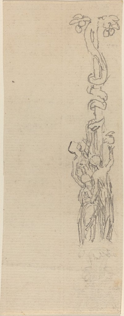 ヘスパーのリンゴを集める三美神を表す燭台のデザイン 作： John Flaxman