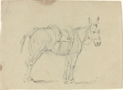 後ろ足を伸ばすロバ 作： John Flaxman
