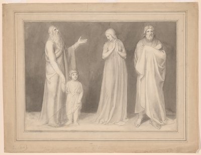 サムエルをエリに贈るハンナ 作： John Flaxman