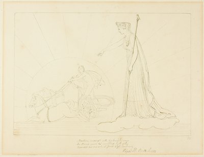 太陽が沈むのを待つジュノー 作： John Flaxman